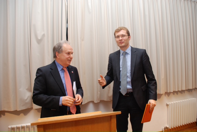 Dr. Yasar Bilgin und Sebastian Bubenzer beim Neujahrsempfang der CDU Alsbach-Hhnlein