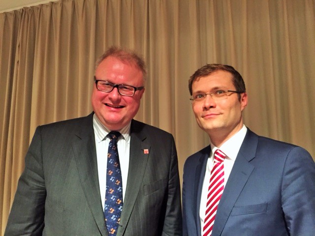 Finanzminister Dr. Thomas Schfer und der CDU-Vorsitzende Sebastian Bubenzer